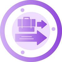 Exit Interview Glyph Gradient Icon vector