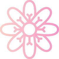 Lotus Flower Linear Gradient Icon vector
