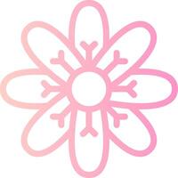 Lotus Flower Linear Gradient Icon vector