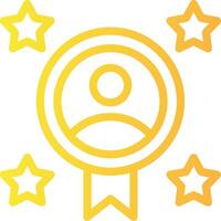 Employee of the Month Linear Gradient Icon vector