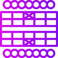 chino ajedrez lineal degradado icono vector