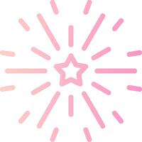 Firework Linear Gradient Icon vector