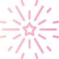 Firework Linear Gradient Icon vector