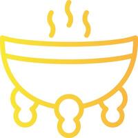 Incense Burner Linear Gradient Icon vector