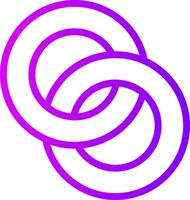 Bold Bound Linear Gradient Icon vector