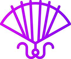 Paper Fan Linear Gradient Icon vector