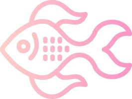 Goldfish Linear Gradient Icon vector