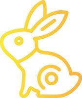 Jade Rabbit Linear Gradient Icon vector