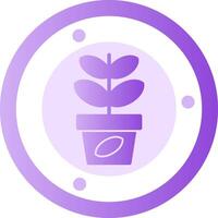 Jade Plant Glyph Gradient Icon vector