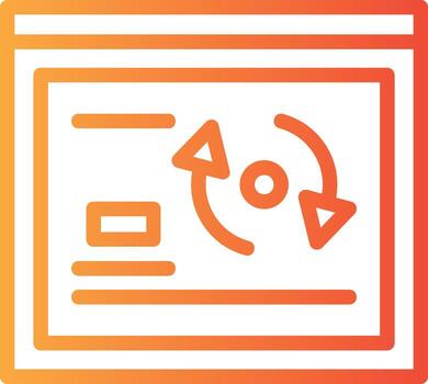 actualizar lineal degradado icono vector