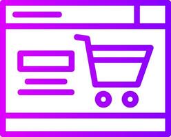 Cart Linear Gradient Icon vector