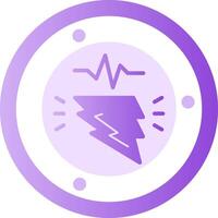 Power Pulse Glyph Gradient Icon vector