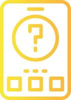 Question Mark Linear Gradient Icon vector
