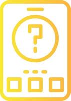 Question Mark Linear Gradient Icon vector