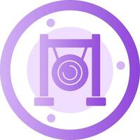 Gong Glyph Gradient Icon vector