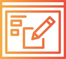 Edit Linear Gradient Icon vector
