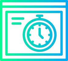 Stopwatch Linear Gradient Icon vector