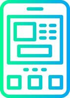 ATM Linear Gradient Icon vector