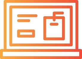 Tags Linear Gradient Icon vector