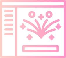 Fireworks Linear Gradient Icon vector