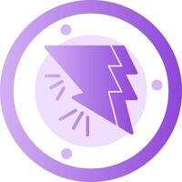 Bold Bolt Glyph Gradient Icon vector