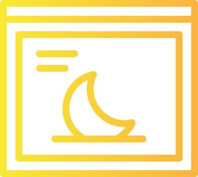 Moon Linear Gradient Icon vector