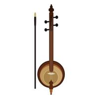 vector kamanché Arábica persa tradicional guitarra música instrumento icono ilustración