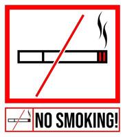 vector modern no smoking sign labels simple design illustration