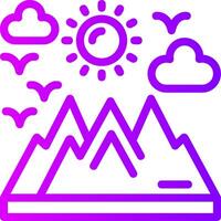 Mountain Linear Gradient Icon vector