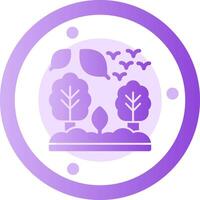 Forest Glyph Gradient icon vector