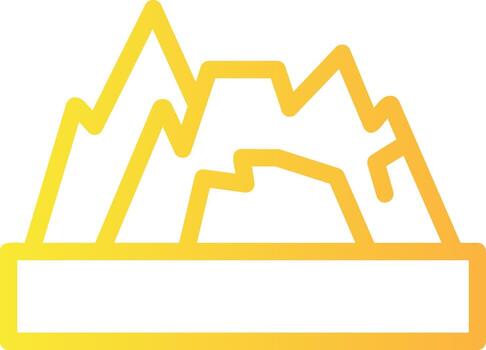 Cave Linear Gradient Icon vector