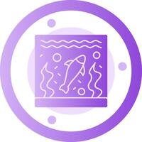 Aquarium Glyph Gradient icon vector