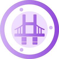 Bridge Glyph Gradient icon vector