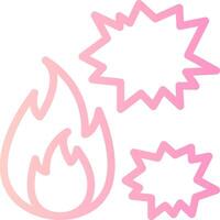 Blaze Burst Linear Gradient Icon vector