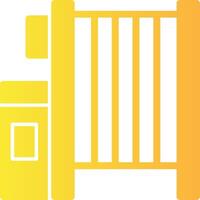 Factory Gate Glyph Gradient Icon vector