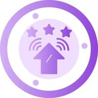 Elevate Echo Glyph Gradient Icon vector