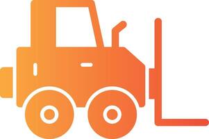 Forklift Glyph Gradient Icon vector