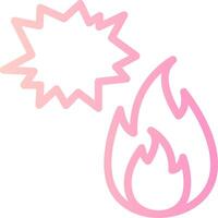 Blaze Burst Linear Gradient Icon vector