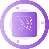 Bold Burst Glyph Gradient Icon vector