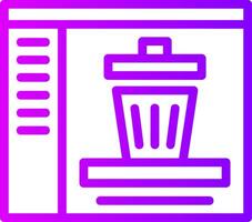 Trash Linear Gradient Icon vector