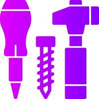 Maintenance Tools Glyph Gradient Icon vector