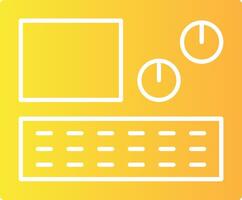 Machine Control Panel Glyph Gradient Icon vector