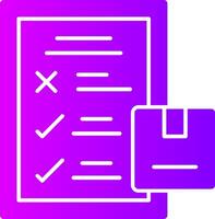 Inspection Checklist Glyph Gradient Icon vector