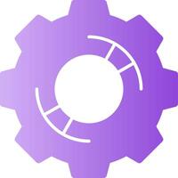 Gear Glyph Gradient Icon vector