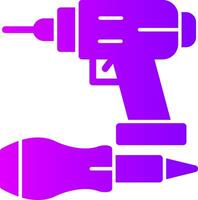 Assembly Tools Glyph Gradient Icon vector