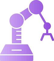 Industry Robot Arm Glyph Gradient Icon vector