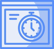 Stopwatch Line Filled Blue Icon vector