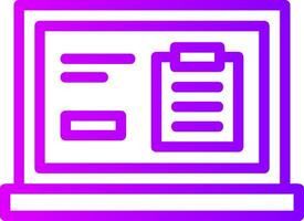 Clipboard Linear Gradient Icon vector