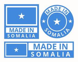 Vector set made in Somalia design product labels business icons illustration