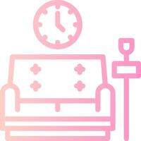 Lounge Linear Gradient Icon vector